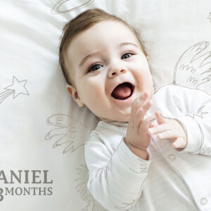 Alternative view of Unique portrait with doodle elements | One of a kind, personal portrait | Wonderful, loving gift | Baby portrait